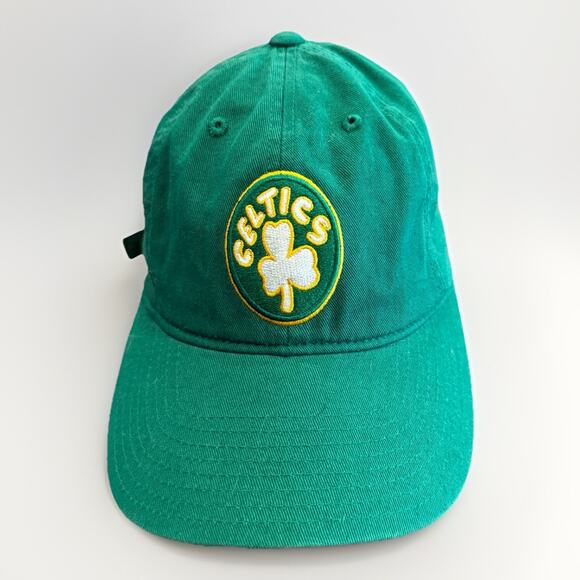 Mitchell & Ness Mens Green Boston Celtic Adjustable Strapback Hat Baseball Cap - Picture 1 of 8